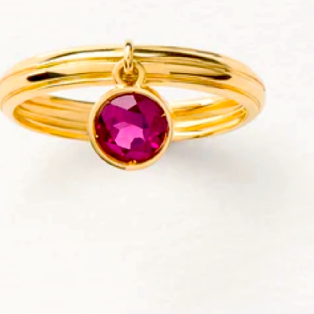 Poiray 14k gold Rhodalite garnet ring size 7